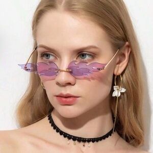 SHEIN Pink Flame Sunglasses